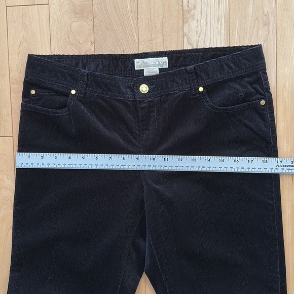 Michael Kors black fine corduroy straight leg jeans in size 10 - Picture 8 of 11